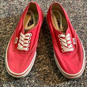 Red authentic vans